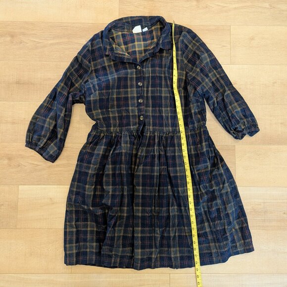 Joanie Plaid Button-Up Corduroy Dress - Picture 8 of 8